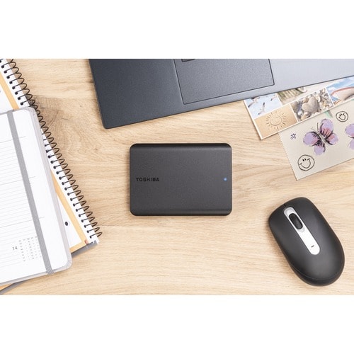 Toshiba Canvio Basics 2 TB Portable Hard Drive - 2.5" External - Black - Notebook, Desktop PC, Storage System Device Suppo