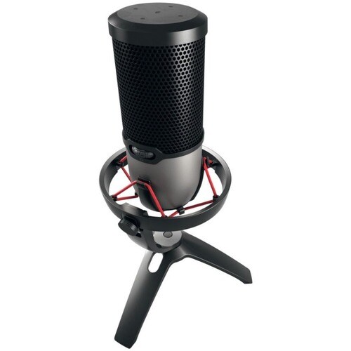CHERRY UM 6.0 Advanced Wired Microphone - Silver, Black - 2.50 m - 20 Hz to 20 kHz - Cardioid, Omni-directional - Shock Mo