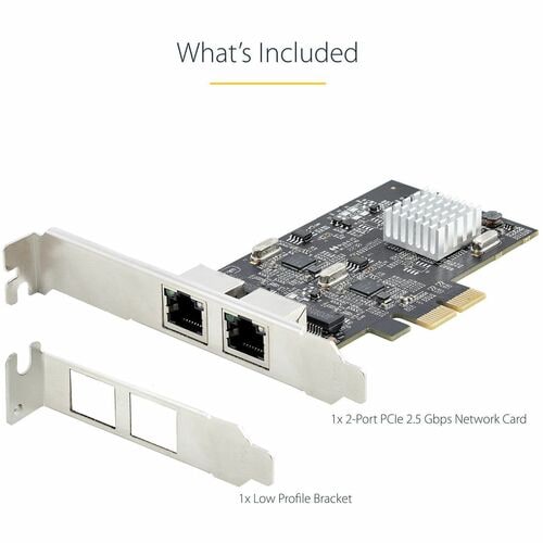 StarTech.com 2.5Gigabit Ethernet Adapter for Server - 2.5GBase-T - Plug-in Card - PCI Express 2.0 x2 - Low Profile Bracket