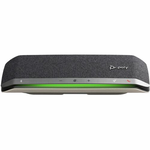Poly Sync 40 Wired/Wireless Bluetooth Speakerphone - Silver - 3 Microphone(s) - 50 mm Speaker(s)