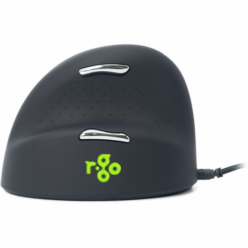 Mouse ergonomico R-Go HE Break con software di pausa, medio (lunghezza 165 mm ≥ 185 mm), mancini, con cavo, nero