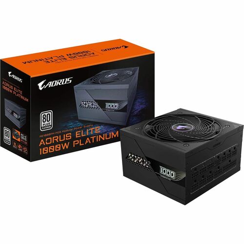 Aorus Elite GP-AE1000PM PG5 ATX 3.0, ATX12V v3.0, ATX 3.1 Modular Power Supply - 1 kW - 120 V AC, 230 V AC Input - 3.3 V D