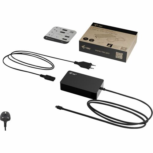 i-tec 140 W Charger Adapter - For Universal, USB Type C Device, Notebook, Tablet, Smartphone - 230 V AC, 120 V AC Input - 
