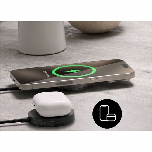 mophie Induktionsladegerät - für Qi-fähiges Gerät, Qi2-fähiges Gerät, iPhone, MagSafe-fähiges Gerät - Magnetisch, Schnella
