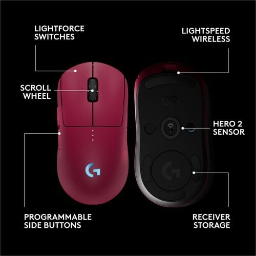 Vista 6 de PRO 2 Wireless Mouse - Magenta Logitech