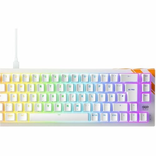 Tastiera gaming CHERRY K5 Pro TMR G8E-24200Compatto - Cavo Connettività - USB Tipo A Interfaccia - RGB LED - Tedesco - Bia