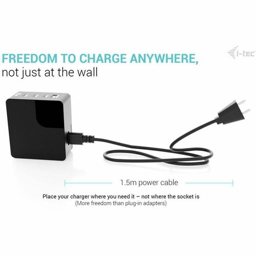 i-tec 140 W AC Adapter - Universal Adapter - 3 USB Type-C - For Notebook, Tablet - Europe - 120 V AC, 230 V AC Input - 5 V