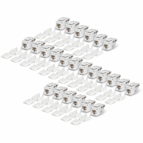 StarTech.com Network Connector - 24 Pack - TAA Compliant - 1x RJ-45 Keystone - Female - White
