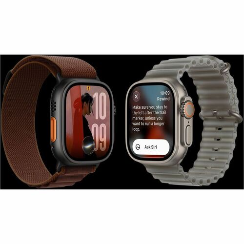 Apple Watch Ultra 4 Smartwatch - 49 mm Case Height - 44 mm Case Width - Schwarz Tasche, Farbe - Burgunderrot Band Color - 