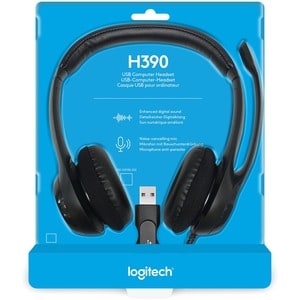 Logitech Padded H390 USB Headset - Stereo - USB - Wired - 20 Hz - 20 kHz - Over-the-head - Binaural - Circumaural - 8 ft C