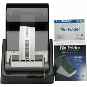 Seiko SLP-FLB White/Blue File Folder Labels - Designed perfectly for labeling folders/assets in an Business, Healthcare fa