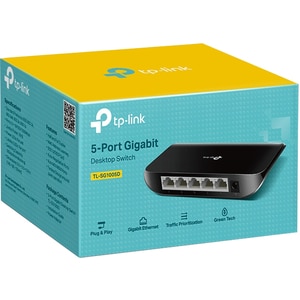 TP-Link TL-SG1005D 5 Anschlüsse Ethernet-Switch - Gigabit-Ethernet - 10/100/1000Base-T - 2 Unterstützte Netzwerkschicht - 