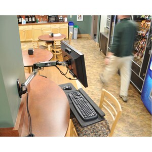 Ergotron Mounting Arm for LCD Monitor, Monitor, TV - Polished Aluminum - 34" Screen Support - 24.91 lb Load Capacity - 100