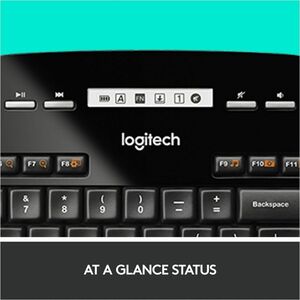 Logitech MK710 Wireless Keyboard and Mouse Combo for Windows, 2.4GHz Advanced Wireless, Wireless Mouse - USB Wireless RF 2