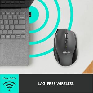 Logitech M705 Marathon Wireless Mouse, 2.4 GHz USB Unifying Receiver, 1000 DPI, 5-Programmable Buttons, 3-Year Battery, Co