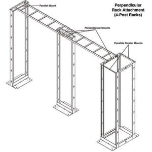 Tripp Lite by Eaton SRLADDERATTACH Mounting Bracket for Cable Ladder - Black - 1