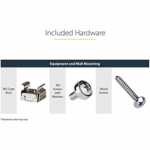 StarTech.com 2U 19in Steel Vertical Wall Mount Equipment Rack Bracket - Mount a server, network or telecommunications devi