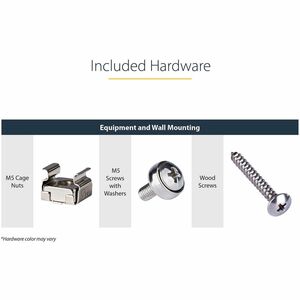 StarTech.com 4U 48cm Steel Vertical Wall Mount Equipment Rack Bracket - 56.84 kg Load Capacity - 1