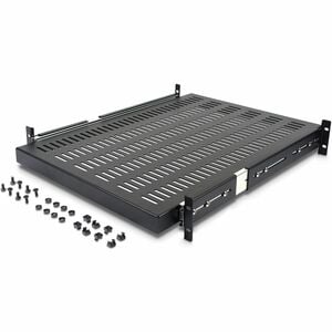 StarTech.com 2U 20 to 30in Adjustable Mounting Depth Vented Sliding Rack Mount Shelf - 50lbs / 22.7kg - 24in Deep - Cold-r