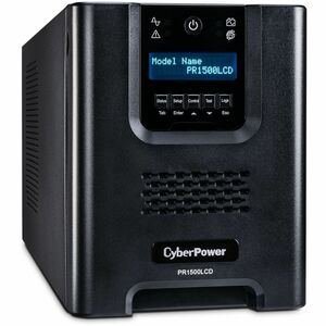 CyberPower PR1500LCD Smart App Sinewave UPS Systems - 1500VA/1500W, 120 VAC, NEMA 5-15P, Mini-Tower, Sine Wave, 8 Outlets,
