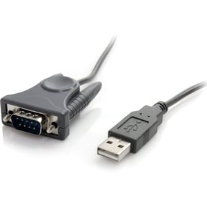 StarTech.com Data Transfer Adapter - 1 x 9-pin DB-9 RS-232 Serial - Male - 1 x USB 2.0 Type A - Male - Grey