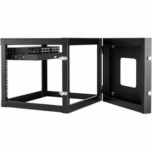 StarTech.com 4-Post 8U Hinged Wall-Mount Network Rack, 19" Open Frame Server Rack, Wall Mount Data Rack for IT Computer Eq