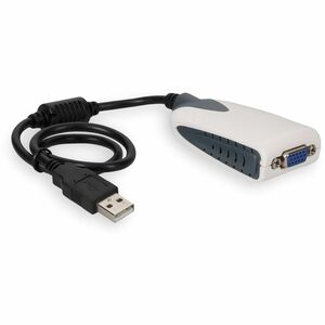 AddOn USB 2.0 (A) Male to VGA Female Black Adapter - 100% compatible and guaranteed to work