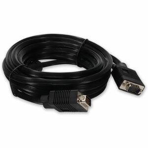 AddOn 25ft VGA Male to VGA Male Black Cable For Resolution Up to 1920x1200 (WUXGA) - 25 ft VGA Video Cable for Video Devic