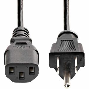 StarTech.com 10ft (3m) Computer Power Cord, NEMA 5-15P to C13, 10A 125V, 18AWG, Black Replacement AC PC Power Cord, TV/Mon