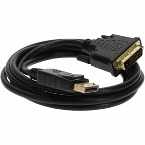 6ft DisplayPort 1.2 Male to DVI-D Dual Link (24+1 pin) Male Black Cable For Resolution Up to 2560x1600 (WQXGA) - 100% comp