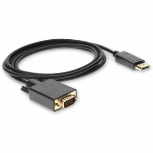 AddOn 6ft DisplayPort 1.2 Male to VGA Male Black Cable For Resolution Up to 1920x1200 (WUXGA) - 6 ft DisplayPort/VGA Video