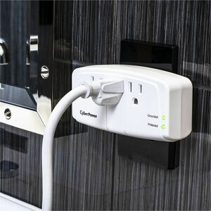 CyberPower CSB300W Essential 3 - Outlet Surge Protector with 900 J Surge Suppression - Clamping Voltage 800V, NEMA 5-15P, 