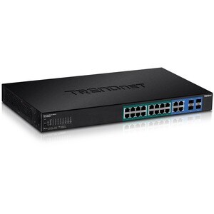 TRENDnet 20-Port Gigabit PoE+ Web Smart PoE+ Switch, 16 x Gigabit PoE+ Ports, 4 x Shared Gigabit Ports, Up To 30W Per Port