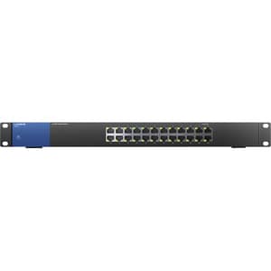 Linksys LGS124 24-Port Gigabit Ethernet Switch - 24 Ports - 10/100/1000Base-T - 2 Layer Supported - Twisted Pair - Rack-mo