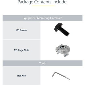 StarTech.com 4 Post Open Frame Rack - 25U Rack Cabinet - Heavy Gauge Mounting Rails - Open Frame - Server Rack (4POSTRACK2