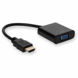 AddOn HDMI 1.3 Male to VGA Female Black Adapter Which Includes 3.5mm Audio and Micro USB Ports For Resolution Up to 1920x1