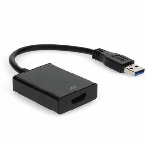 AddOn USB A 3.0 Male to HDMI 1.3 Female Adapter Including 1ft Cable - 100% compatible and guaranteed to work