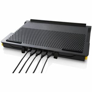Targus Chill Mat Cooling Device - Black, Grey - 2 Fan(s) - Built-in USB Hub