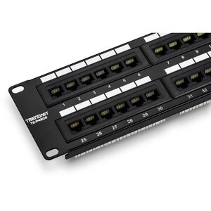 Network Pièce pour panneau TRENDnet TC-P48C6 - 48 Port(s) - 48 x RJ-45 - 48 x RJ-11 - 19" Grand Angle/Champ de Vue Elargi