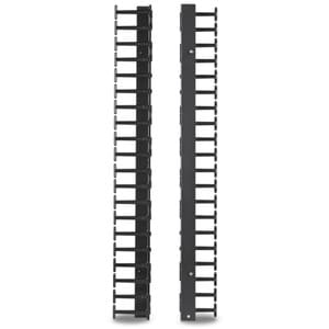 APC by Schneider Electric AR7721 Cable Organizer - Black - 2 Each Pack - TAA Compliant - Cable Manager - 42U Rack Height