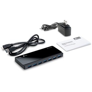 TP-Link UH700 USB Hub - USB 3.0 Micro-B - External - 7 Total USB Port(s) - 7 USB 3.0 Port(s) - Linux, Mac, PC