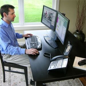Ergotron Neo-Flex Height Adjustable Monitor Stand - 61 cm (24") to 66 cm (26") Screen Support - 15.42 kg Load Capacity - B