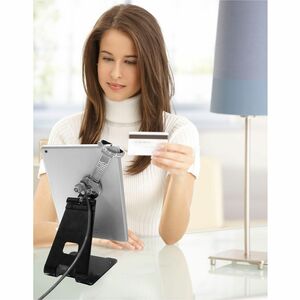 CTA Digital Universal Anti-Theft Security Grip with Stand for Tablets - Black GRIP HOLDER WITH STAND FOR TABLETS