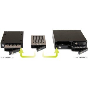 StarTech.com Backplane mobile per rack hot-swap 5,25" a 4 alloggiamenti HDD SATA/SAS da 2,5" - 6 Gbps - 4 x Disco rigido s