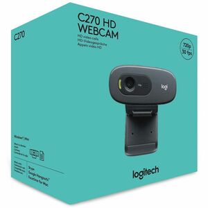 WEBCAM LOGITECH HD 720P C270 CINZA