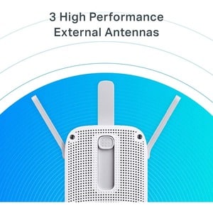 TP-Link RE450 IEEE 802.11ac 1.71 Gbit/s Wireless Range Extender - 2.40 GHz, 5 GHz - 3 x External Antenna(s) - External - 1