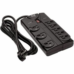 Tripp Lite Surge Protector Power Strip 8 Outlet 8 ' Cord Black 1440 J - 8 x NEMA 5-15R - 1800 VA - 1440 J - 120 V AC Input