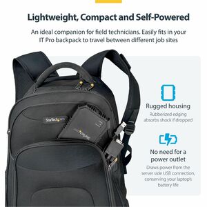 StarTech.com Laptop to Server KVM Console, Rugged USB Crash Cart Adapter with File Transfer and Video Capture, TAA - Turn 