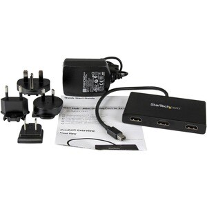 StarTech.com 3 Port Multi Monitor Adapter - Mini DisplayPort auf HDMI MST Hub - Triple 1080p oder Dual 4K 30Hz - 30 Hz bis