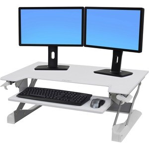 Ergotron WorkFit-TL Workstation - Rectangle Top - Height Adjustable - 952.50 mm Table Top Width x 635 mm Table Top Depth -